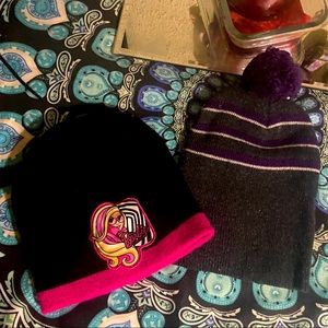 TWO girls winter hats